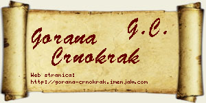 Gorana Crnokrak vizit kartica